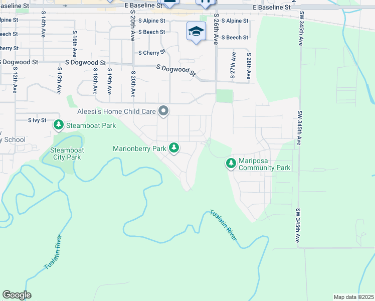 map of restaurants, bars, coffee shops, grocery stores, and more near 2452 South Linden Street in Cornelius