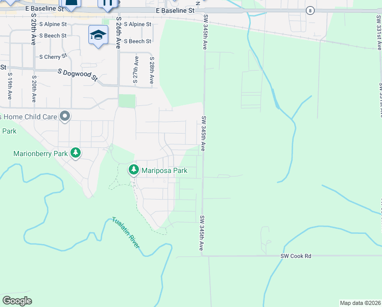 map of restaurants, bars, coffee shops, grocery stores, and more near 3170 South Kodiak Street in Cornelius