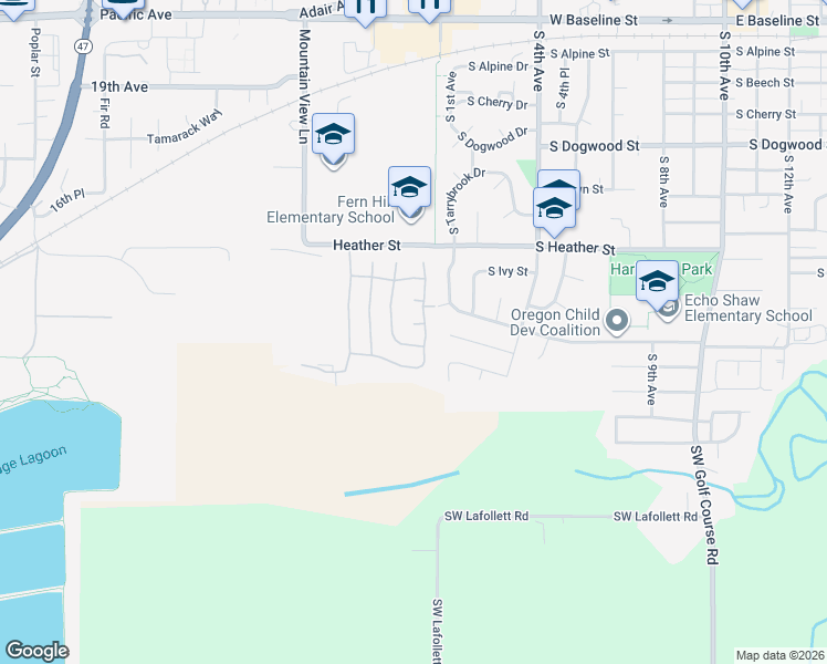 map of restaurants, bars, coffee shops, grocery stores, and more near 4402 Wagon Wheel Circle in Forest Grove
