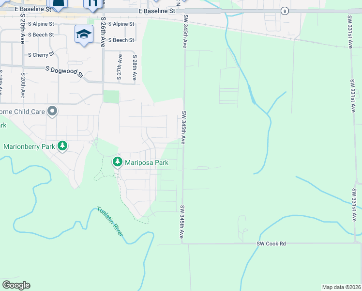 map of restaurants, bars, coffee shops, grocery stores, and more near 3206 South Kodiak Street in Cornelius
