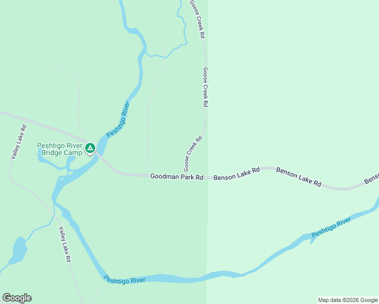 map of restaurants, bars, coffee shops, grocery stores, and more near Goose Creek Rd in Athelstane