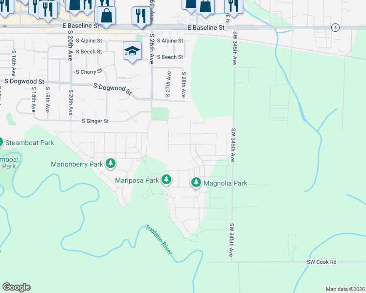 map of restaurants, bars, coffee shops, grocery stores, and more near 2789 South Ivy Street in Cornelius