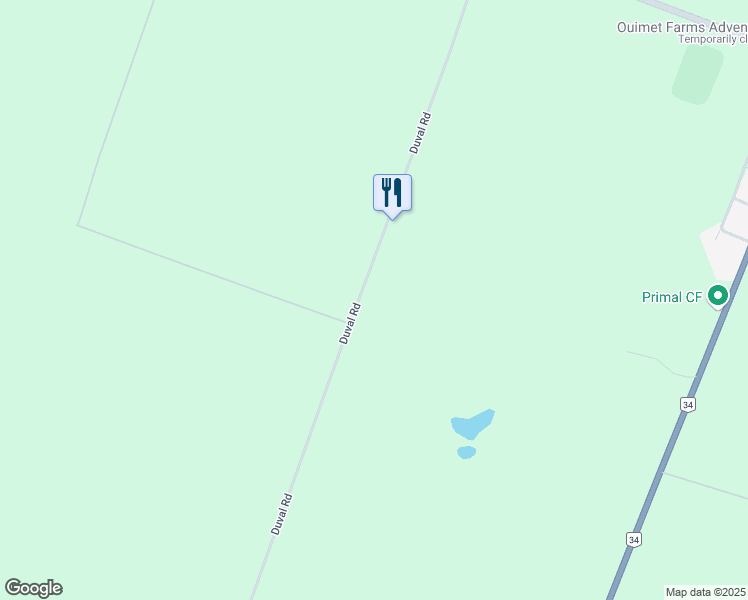 map of restaurants, bars, coffee shops, grocery stores, and more near 6465 Duval Road in Vankleek Hill
