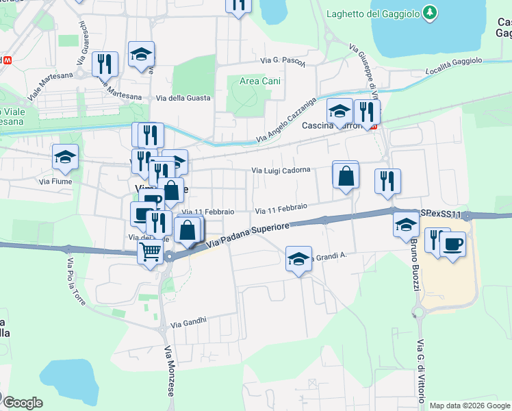 map of restaurants, bars, coffee shops, grocery stores, and more near in Province of Milan