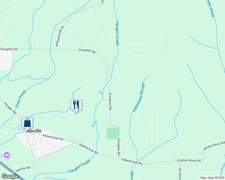 map of restaurants, bars, coffee shops, grocery stores, and more near 7920 Doughty Road in Tillamook