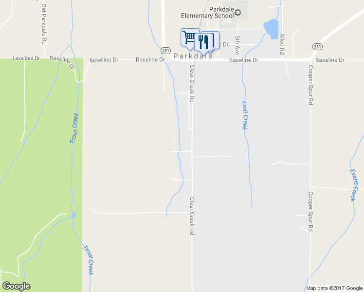 map of restaurants, bars, coffee shops, grocery stores, and more near 7468 Clear Creek Road in Mount Hood