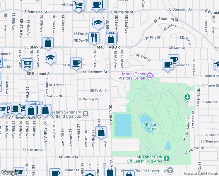 map of restaurants, bars, coffee shops, grocery stores, and more near in Portland