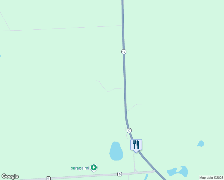 map of restaurants, bars, coffee shops, grocery stores, and more near Grouse Road in Rhinelander