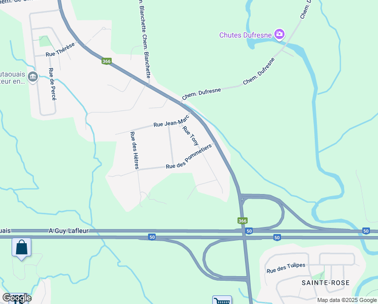 map of restaurants, bars, coffee shops, grocery stores, and more near 15 Rue des Pommetiers in Gatineau