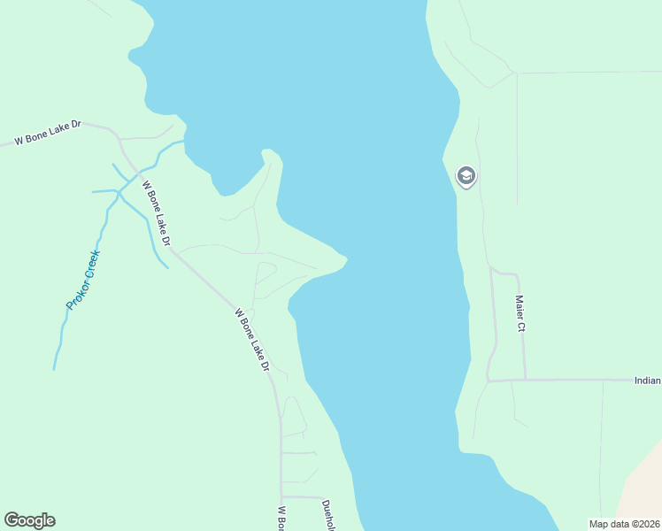 map of restaurants, bars, coffee shops, grocery stores, and more near 1077 West Bone Lake Lane in Milltown