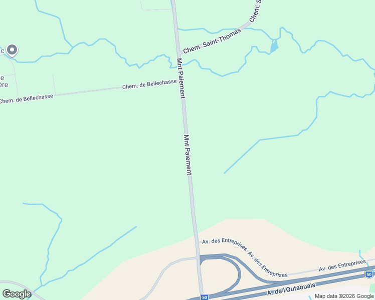 map of restaurants, bars, coffee shops, grocery stores, and more near Montée Paiement in Gatineau