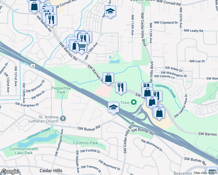 map of restaurants, bars, coffee shops, grocery stores, and more near in Portland