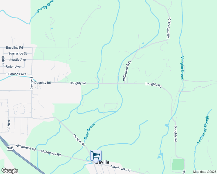 map of restaurants, bars, coffee shops, grocery stores, and more near 8690 Doughty Road in Bay City