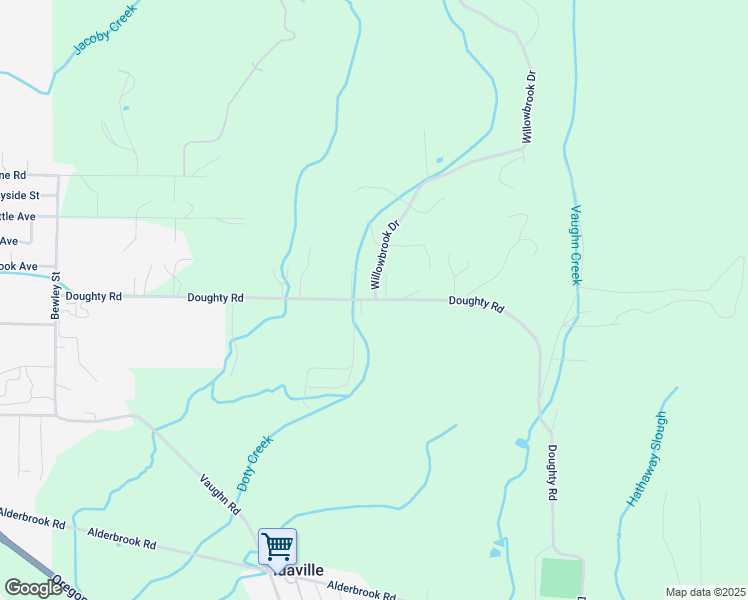 map of restaurants, bars, coffee shops, grocery stores, and more near 8650 Doughty Road in Bay City