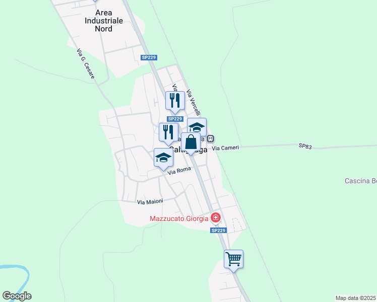 map of restaurants, bars, coffee shops, grocery stores, and more near 35B Via Risorgimento in Caltignaga