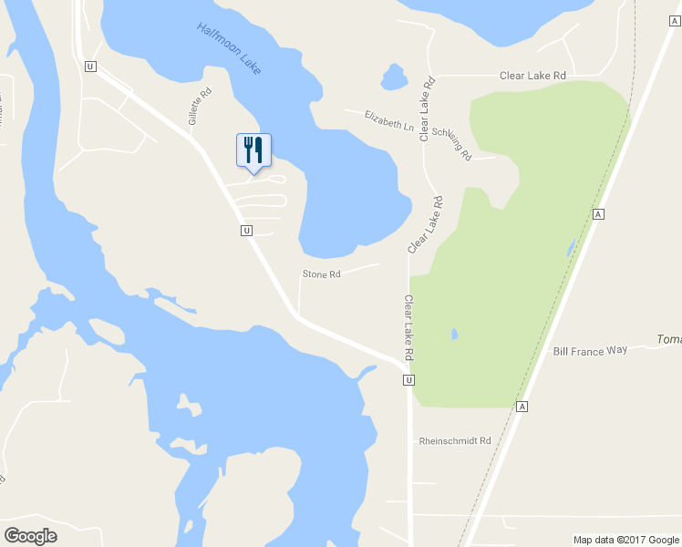 map of restaurants, bars, coffee shops, grocery stores, and more near Stone Road in Tomahawk