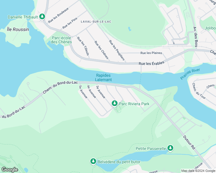 map of restaurants, bars, coffee shops, grocery stores, and more near 2384 Chemin du Bord-du-Lac in Montréal
