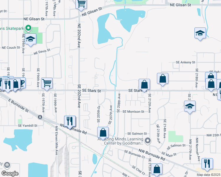 map of restaurants, bars, coffee shops, grocery stores, and more near in Gresham