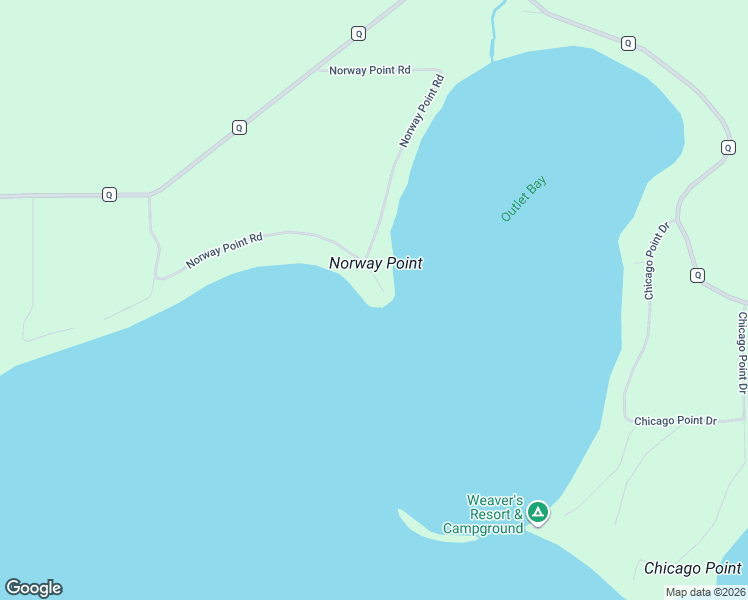 map of restaurants, bars, coffee shops, grocery stores, and more near 2471 Norway Point Road in Pelican Lake