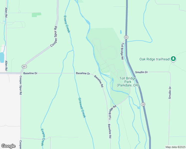 map of restaurants, bars, coffee shops, grocery stores, and more near 4993 Baseline Drive in Mount Hood