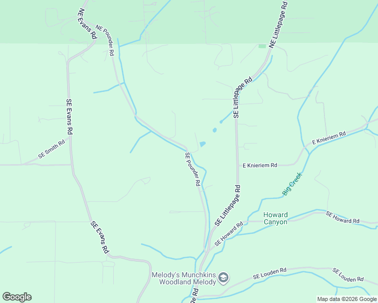 map of restaurants, bars, coffee shops, grocery stores, and more near 400 Southeast Pounder Road in Corbett
