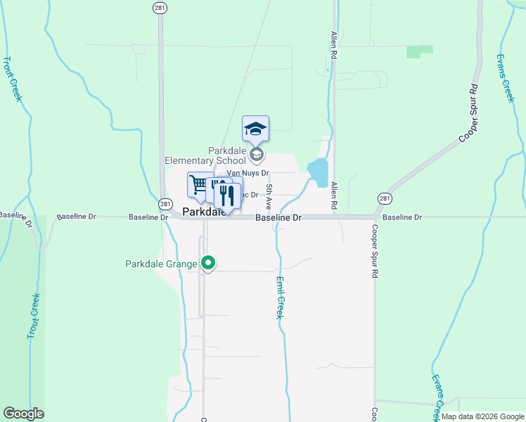 map of restaurants, bars, coffee shops, grocery stores, and more near 4901 Mc Isaac Drive in Mount Hood