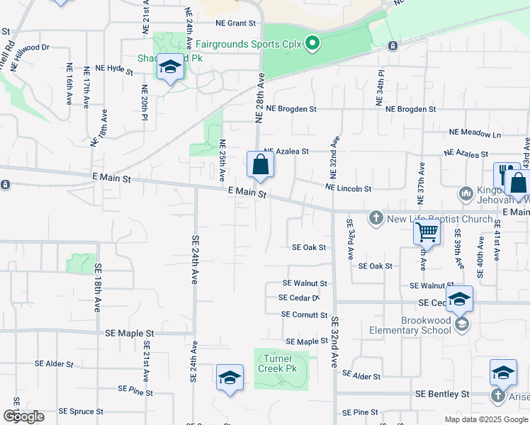 map of restaurants, bars, coffee shops, grocery stores, and more near 136 Southeast 29th Avenue in Hillsboro