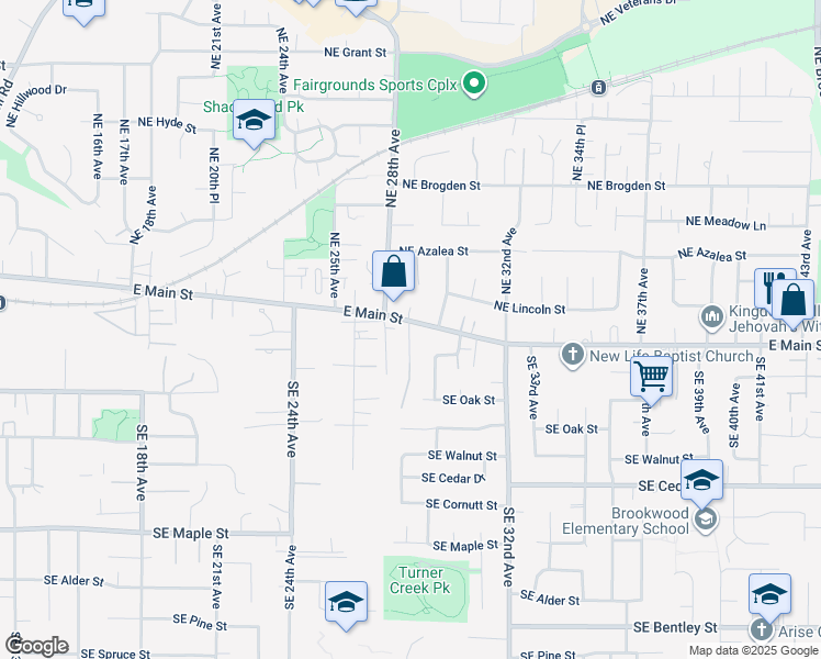 map of restaurants, bars, coffee shops, grocery stores, and more near 136 Southeast 29th Avenue in Hillsboro