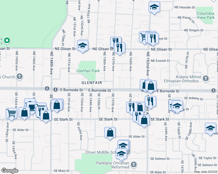 map of restaurants, bars, coffee shops, grocery stores, and more near in Portland
