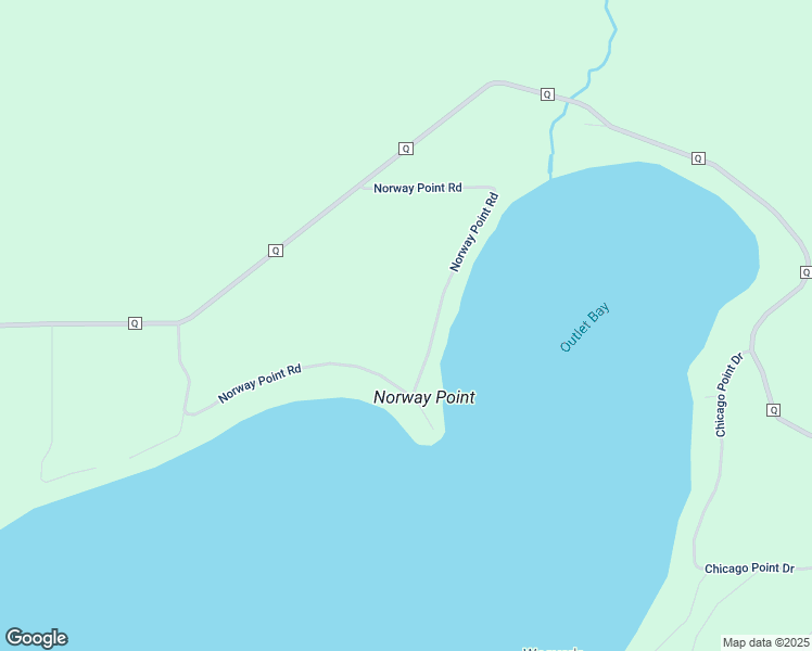 map of restaurants, bars, coffee shops, grocery stores, and more near 2439 Norway Point Road in Pelican Lake
