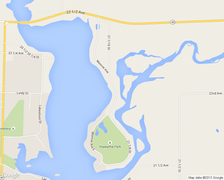 map of restaurants, bars, coffee shops, grocery stores, and more near 2206 21st Street in Rice Lake