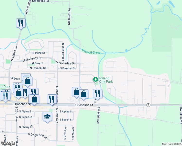 map of restaurants, bars, coffee shops, grocery stores, and more near 3066 North Davis Drive in Cornelius