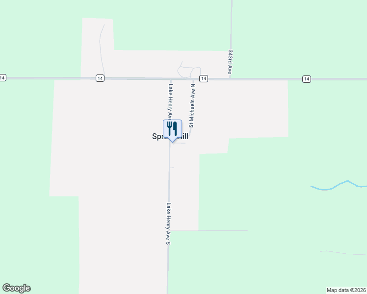map of restaurants, bars, coffee shops, grocery stores, and more near 28771 325th Avenue in Melrose