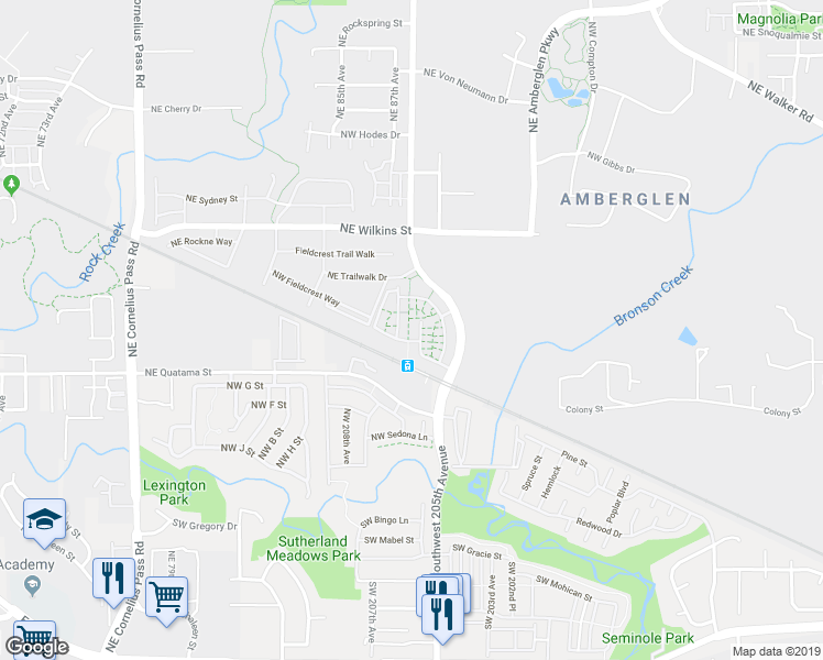 map of restaurants, bars, coffee shops, grocery stores, and more near 789 Northeast Adwick Drive in Beaverton