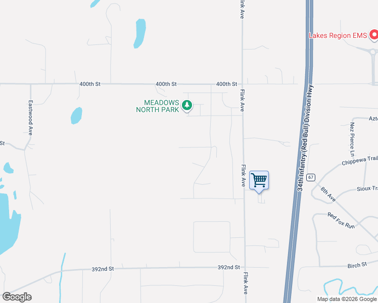 map of restaurants, bars, coffee shops, grocery stores, and more near 5310 397th Street in North Branch