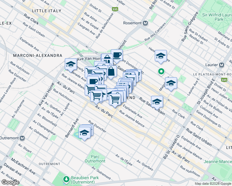 5622 Rue Waverly, Montréal QC Walk Score