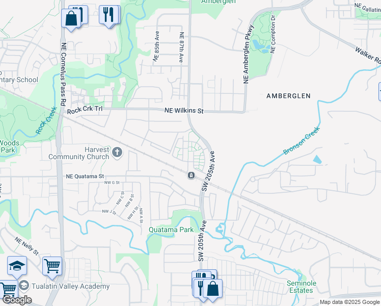 map of restaurants, bars, coffee shops, grocery stores, and more near 789 Northeast Adwick Drive in Beaverton