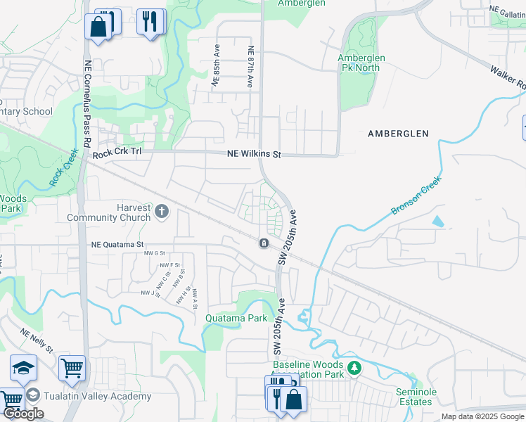 map of restaurants, bars, coffee shops, grocery stores, and more near 679 Northwest Garswood Terrace in Beaverton