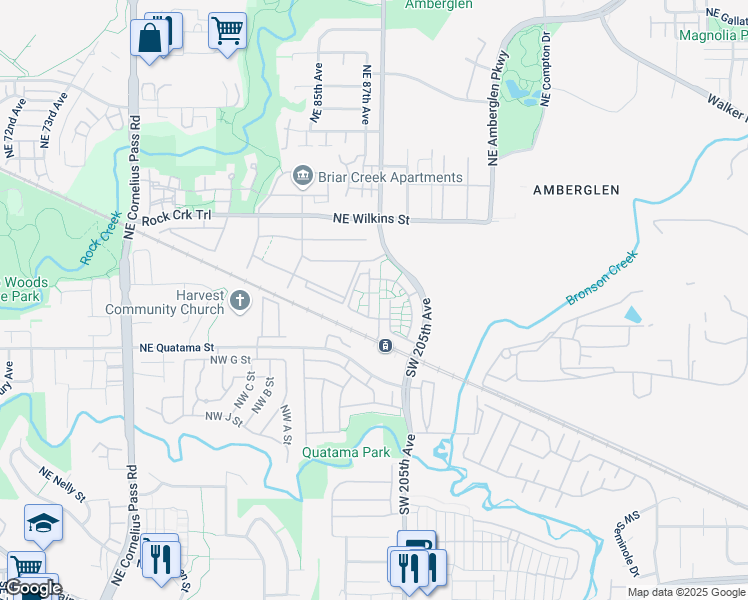 map of restaurants, bars, coffee shops, grocery stores, and more near 789 Northeast Adwick Drive in Beaverton