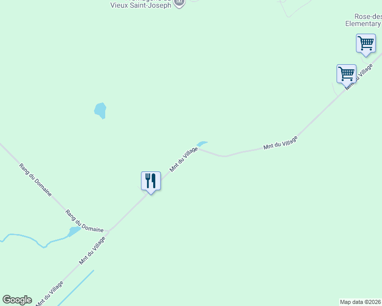 map of restaurants, bars, coffee shops, grocery stores, and more near 630 Montée du Village in Laurentides