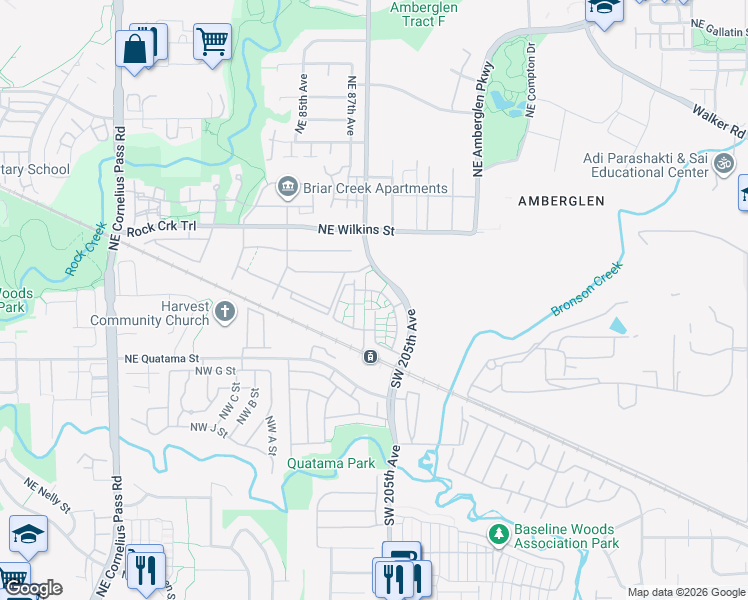map of restaurants, bars, coffee shops, grocery stores, and more near 789 Northeast Adwick Drive in Beaverton