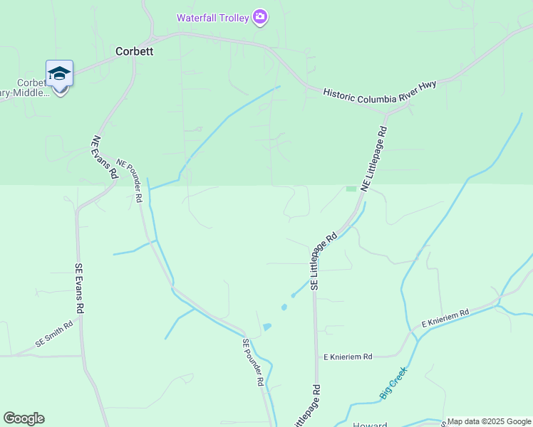 map of restaurants, bars, coffee shops, grocery stores, and more near 355 NE Rohrbach Rd in Corbett