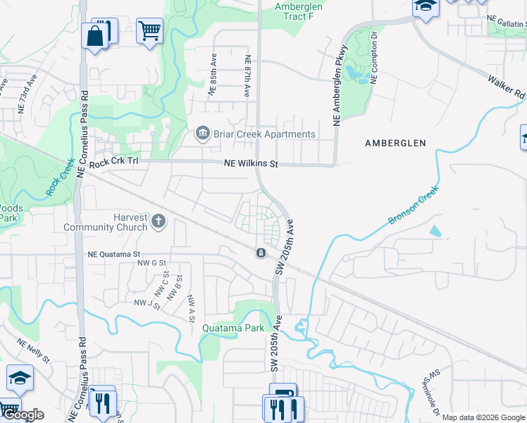 map of restaurants, bars, coffee shops, grocery stores, and more near 789 Northeast Adwick Drive in Beaverton