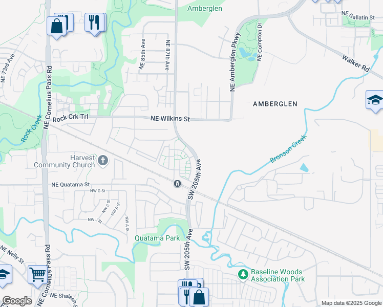 map of restaurants, bars, coffee shops, grocery stores, and more near 710 Northeast Adwick Drive in Beaverton
