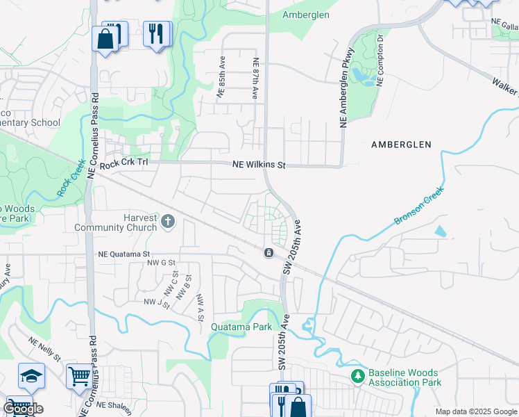 map of restaurants, bars, coffee shops, grocery stores, and more near 789 Northeast Adwick Drive in Beaverton
