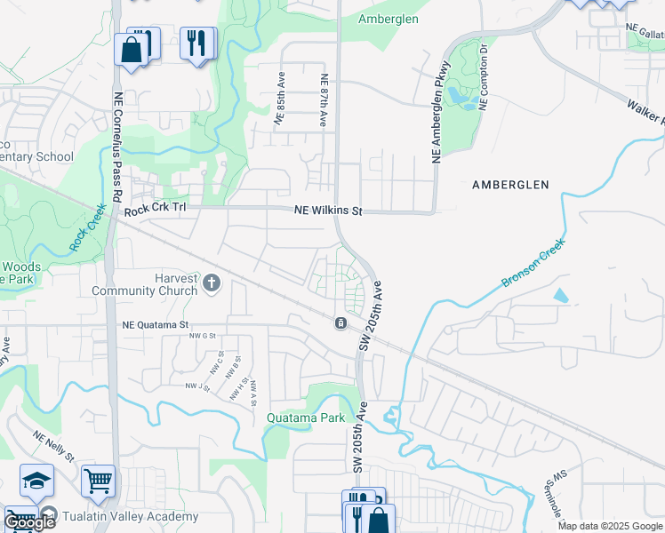 map of restaurants, bars, coffee shops, grocery stores, and more near 690 Northeast Newstead Lane in Hillsboro