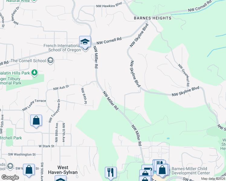 map of restaurants, bars, coffee shops, grocery stores, and more near 370 Northwest 81st Place in Portland