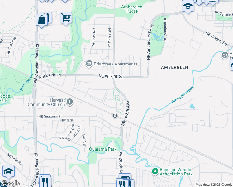map of restaurants, bars, coffee shops, grocery stores, and more near 778 Northeast Adwick Drive in Beaverton