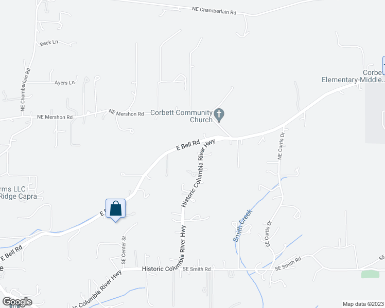 map of restaurants, bars, coffee shops, grocery stores, and more near 34125 Historic Columbia River Highway in Corbett