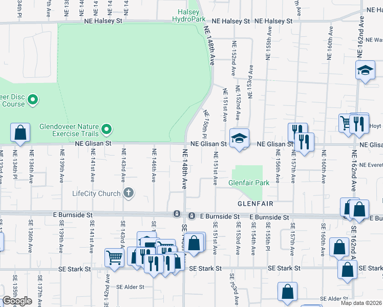 map of restaurants, bars, coffee shops, grocery stores, and more near in Portland